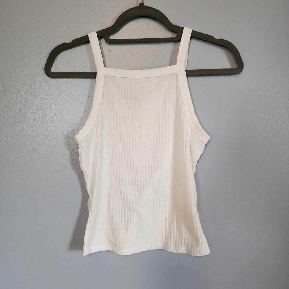 EUC Mudd White Ribbed Tank Top - Picture 4 of 4